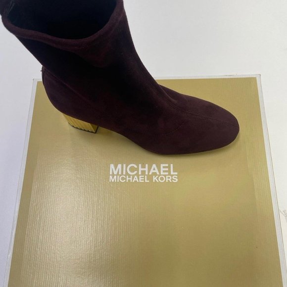 NWT Michael Kors Porter Mid Bootie Stretch Suede (Size 5.5) - Picture 2 of 6